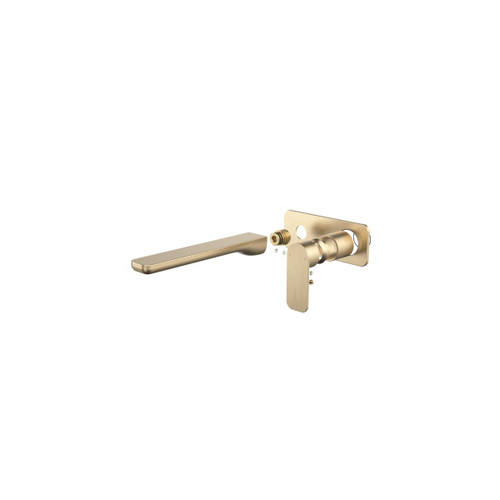 Luna II EasySwitch Wall Basin or Bath Mixer Trim Kit (Only) 220mm Brushed Brass [326168]