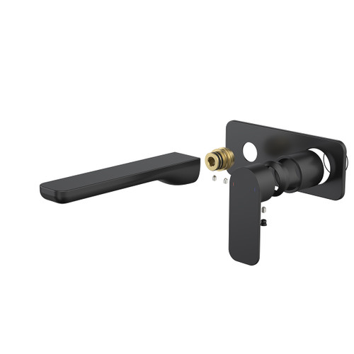 Luna II EasySwitch Wall Basin or Bath Mixer Trim Kit (Only) 180mm Black [326145]