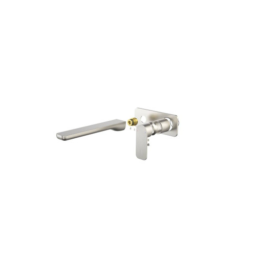 Luna II EasySwitch Wall Basin or Bath Mixer Trim Kit (Only) 220mm Brushed Nickel [326155]