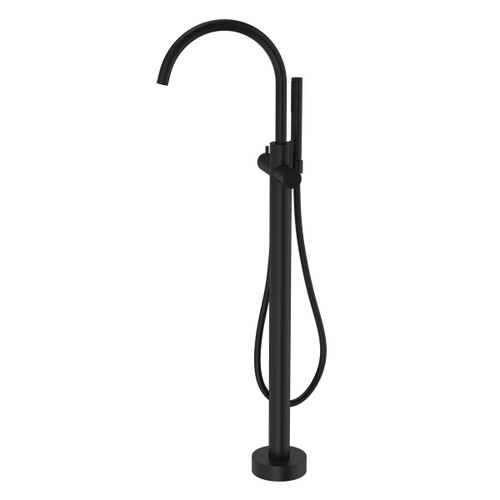 Liano II Freestanding Bath Filler with Hand Shower (Complete Kit) Matte Black [323033]
