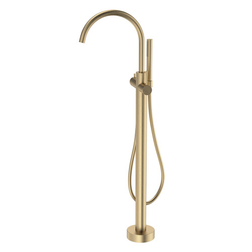 Liano II Freestanding Bath Filler with Hand Shower (Complete Kit) Brushed Brass [323045]
