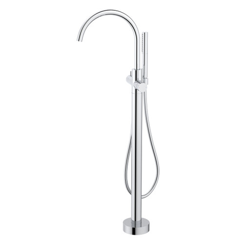 Liano II Freestanding Bath Filler with Hand Shower (Complete Kit) Chrome [323048]