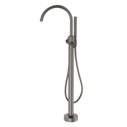 Liano II Freestanding Bath Filler with Hand Shower (Complete Kit) Gunmetal [323043]