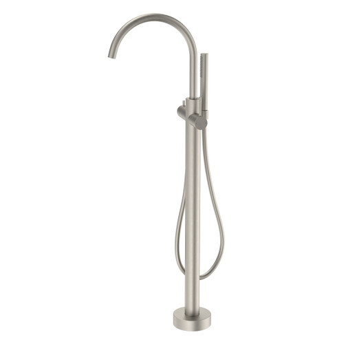 Liano II Freestanding Bath Filler with Hand Shower (Complete Kit) Brushed Nickel [323070]