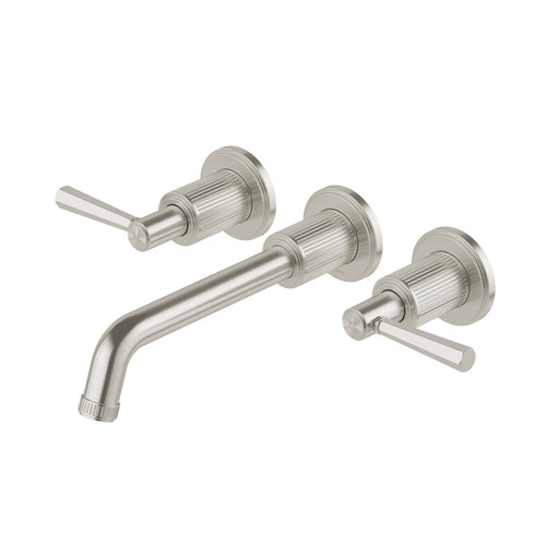 Wiltern Wall Basin or Bath Tap Set Brushed Nickel [321562]