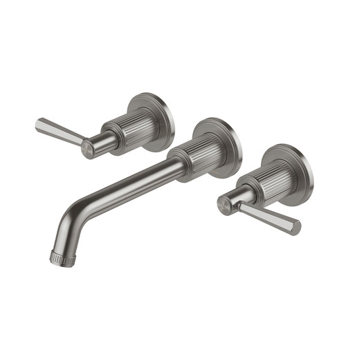 Wiltern Wall Basin or Bath Tap Set Brushed Carbon [321552]