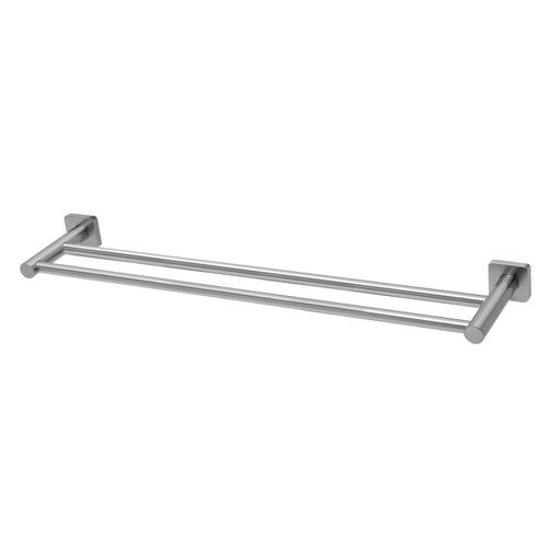 Radii Double Towel Rail Square Plate 600mm 316 Stainless Steel [317965]