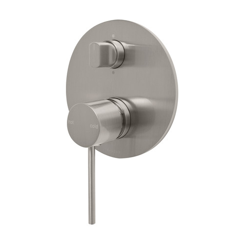Vivid Slimline SwitchMix Shower or Bath Diverter Mixer Brushed Nickel Lead Free [326069]