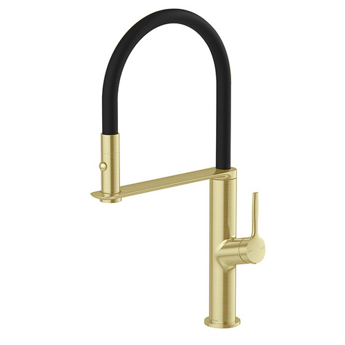 Vask Flexible Hose Sink Mixer 200mm Brushed Gold [322411]