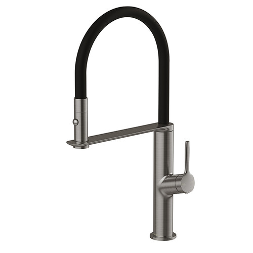 Vask Flexible Hose Sink Mixer 200mm Brushed Carbon [322410]
