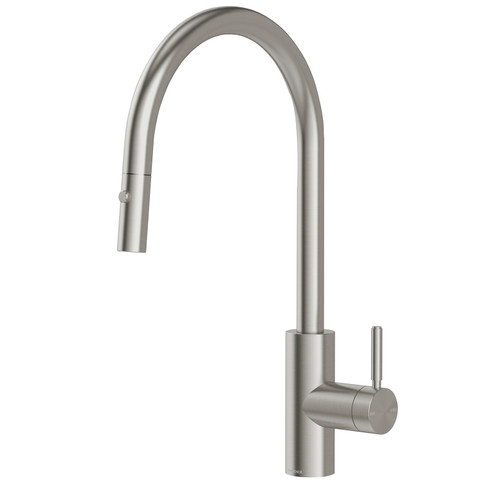 Vivid MKII Pull-Out Sink Mixer 240mm Gooseneck Stainless Steel [325459]