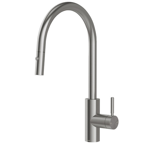 Vivid MKII Pull-Out Sink Mixer 240mm Gooseneck Brushed Carbon [325376]