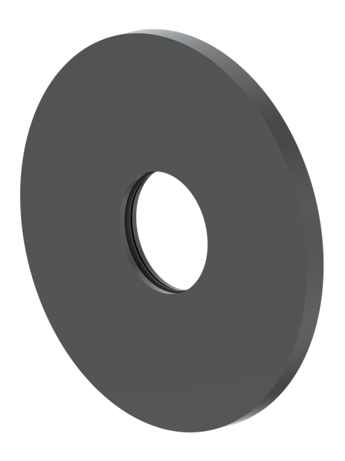 Ray 1 Spout Wall Plate (Only) Round 80mm Black [314832]