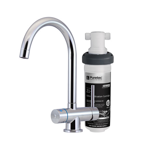 Quick Twist Filter System Using Ula Z Filtration Technology with Tripla T4 Led Mixer Tap Lead Free [319762]