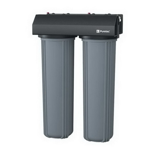 Whole House Dual Water Filter System 5Micron 55Lpm 200-875Kpa Maxiplus Diameter 20In 1In Bsp Lead Free [319757]