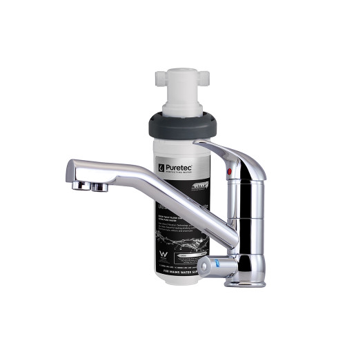 Quick Twist Filter System Using Ultra Z Filtration Technology With Tripla T2 Led Mixer Tap Lead Free [319760]