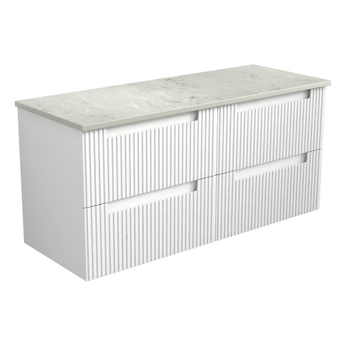 Neva Finger Pull Cabinet 1200 x 460 x 540mm with Cato Flat Stone Top [301380]
