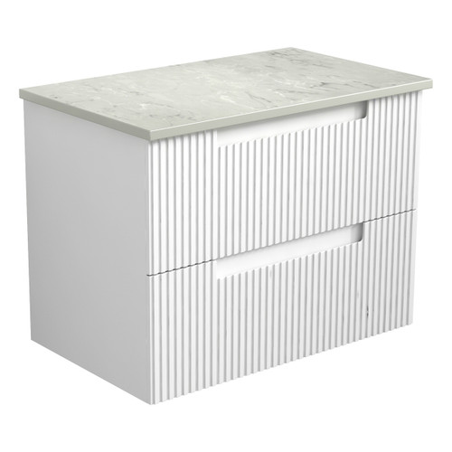 Neva Finger Pull Cabinet 750 x 460 x 540mm with Cato Flat Stone Top [300944]