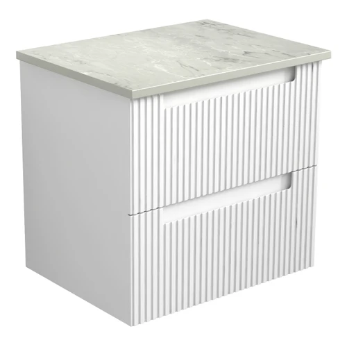 Neva Finger Pull Cabinet 600 x 460 x 540mm with Pure Flat Stone Top [301094]