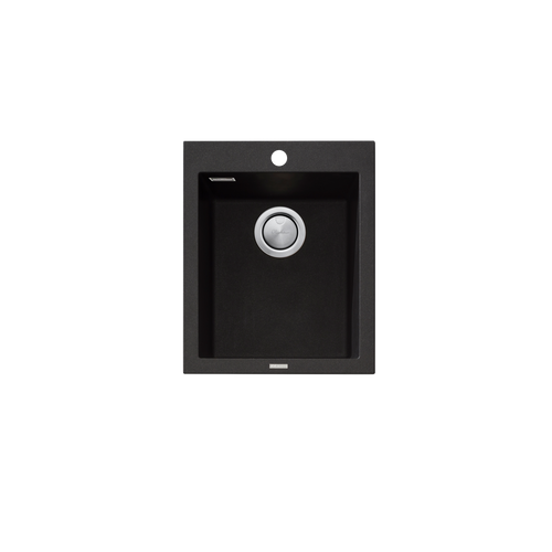 Santorini Standard Bowl Topmount Sink Black [321822]