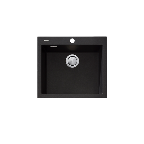 Santorini Large Bowl Topmount Sink Black [321820]