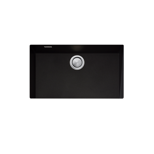 Santorini Black Mega Bowl Undermount Sink Black [321827]