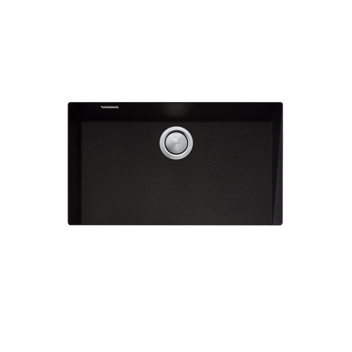 Santorini Black Mega Bowl Undermount Sink Black [321827]