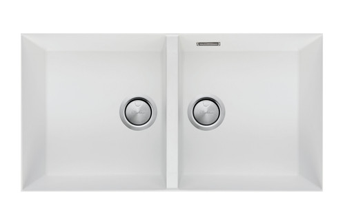 Santorini Double Bowl Undermount Sink White [321825]