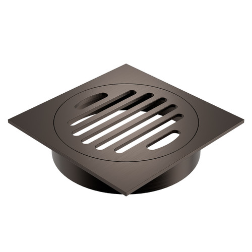 Square Floor Waste Grate 100mm Outlet Brushed Bronze [327297]