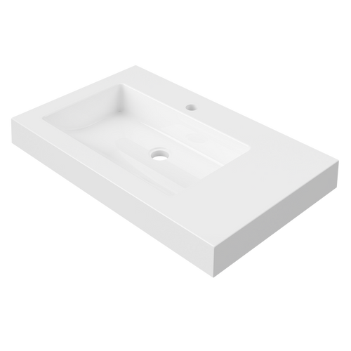 Essential Wall Mount Offset Bowl LH 750mm 0 Tap Holes [326237]