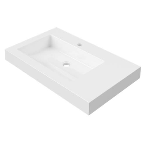 Essential Wall Mount Offset Bowl LH 750mm 0 Tap Holes [326237]