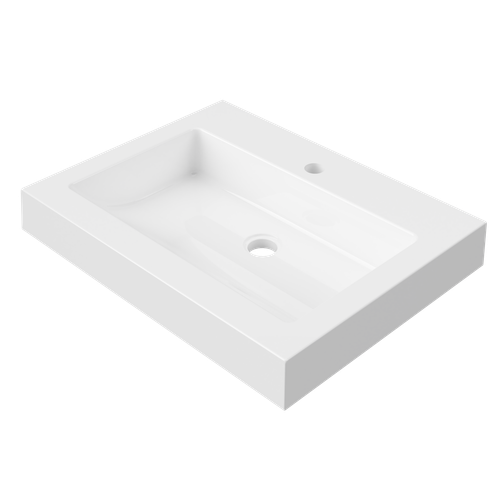 Essential Wall Mount Single Bowl 600mm 3 Tap Holes [326192]