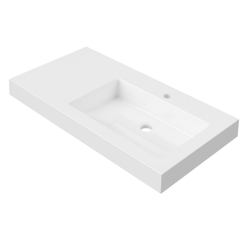 Essential Wall Mount Offset Bowl RH 900mm 0 Tap Holes [326186]