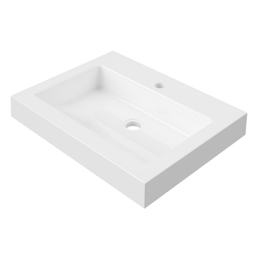 Essential Wall Mount Single Bowl 600mm 1 Tap Hole [326204]