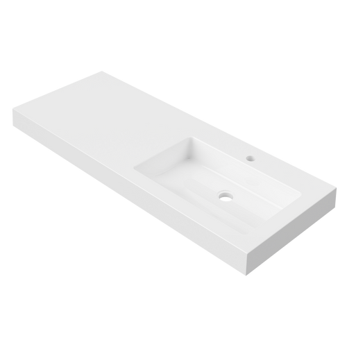 Essential Wall Mount Offset Bowl RH 1200mm 1 Tap Hole [326248]