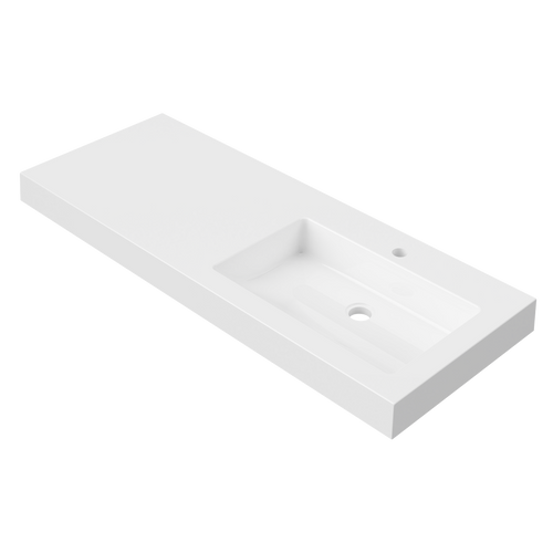 Essential Wall Mount Offset Bowl RH 1200mm 3 Tap Holes [326228]