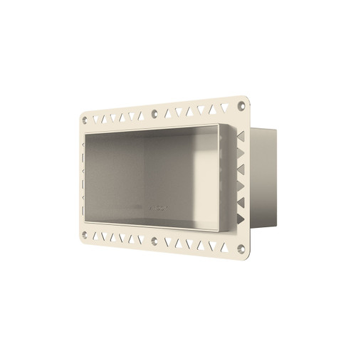 Foot Anook Shower Niche 200 x 100 x 90mm Brushed Nickel [314274]