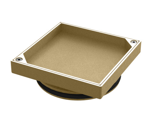 Bermuda Tile Insert Floor Waste Clear Out Square Brushed Brass [327017]