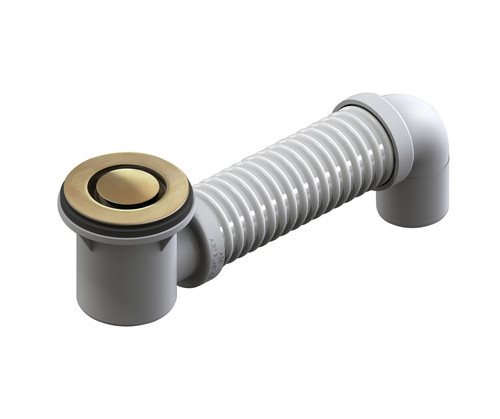 Pop-Down Bath Bend with Connector Brushed Brass [327027]
