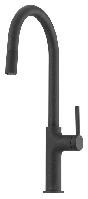 Vilo Gooseneck Pull-Out Sink Mixer Black Granite [328550]