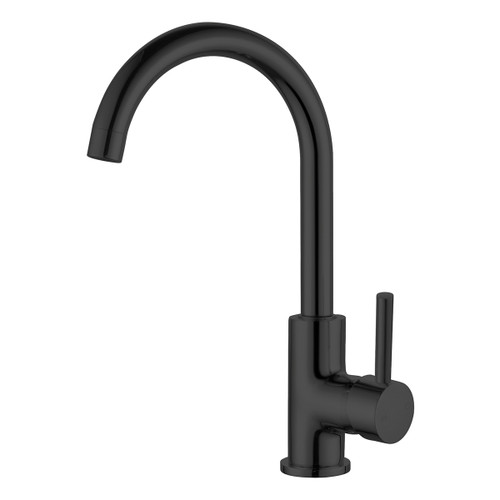 Dolce Sink Mixer (Gooseneck Spout) 4Star Matte Black Lead Free [321307]