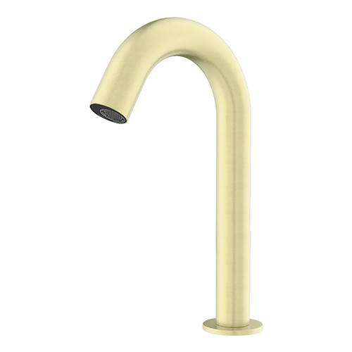 Mecca Hob Basin Sensor Tap (Curved Spout) 6Star Brushed Gold Lead Free [321377]
