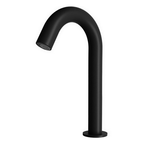 Mecca Hob Basin Sensor Tap (Curved Spout) 6Star Matte Black Lead Free [321374]