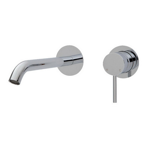 Kaya Wall Bath or Basin Dress Kit Round Plate Polished Chrome 200mm Outlet Lead Free [321781]