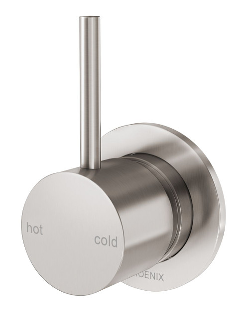 Vivid Slimline Bath or Shower Mixer (Handle Up) Brushed Nickel Lead Free [327242]