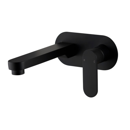 Saffron Wall Plate Mixer Trim Kit Matte Black Lead Free [327261]