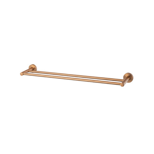 Chia Double Towel Rail 600mm Brushed Bronze [318988]