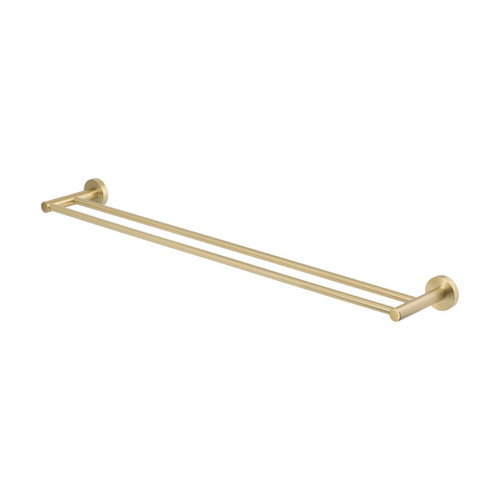Chia Double Towel Rail 750mm Brushed Gold [319005]