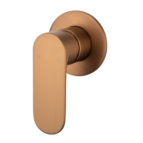 Saffron Shower Mixer (80mm Backplate) Brushed Bronze Lead Free [319039]