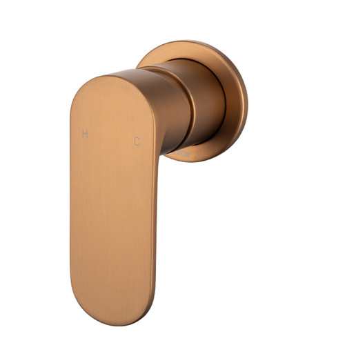 Saffron Shower Mixer (60mm Backplate) Brushed Bronze Lead Free [319023]